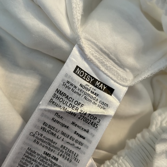 NOISY MAY off shoulder white top size large - Picture 9 of 9